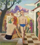 Im Süden by Karl Hofer, 1946, Öl auf Leinwand, sold May 2008