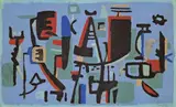 Willi Baumeister, Fries auf Blau
