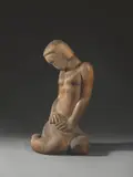 Lidy von Lüttwitz, Sitzender weiblicher Akt. Wohl 1940er-Jahre, Holz