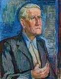 Otto Dix, Bildnis Adalbert Colsman“ / „Bildnis Thilda Colsman, 1951, Jeweils Öl auf Hartfaser