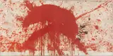 Hermann Nitsch, Wiener Secession, 1987, Öl und Blut auf strukturiertem Karton auf Leinwand