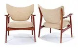 Peter Wessel, Armchairs (2), c. 1955, Wessel, Norway