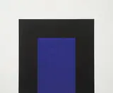 Mary Corse, Untitled (White, Black, Blue Double Arch)