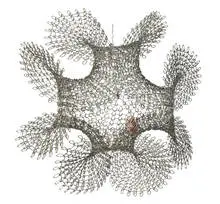Ruth Asawa, Untitled, S.750 (Hanging Open Form with Four Fluted Edges), Looped tinned copper wire