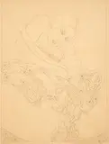 Masami Teraoka, Study for Woman and Iris, 1974, Ink and graphite on paper