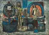 Agustín Úbeda, Composition au Christ, c. 1958, Oil on canvas