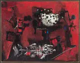 Antoni Clavé, Nature Morte Pastèque Blanche, 1955, Oil on canvas