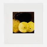 Five Lemons, a Pear, and an Egg by Donald Sultan, 1994, screenprint in colors, sold Oct 2022