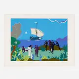 Romare Bearden, Siren's Song (from The Odysseus suite), 1979, screenprint in colors on Arches 88