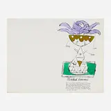 Andy Warhol, Baked Hawaii (Wild Raspberries), 1959, offset lithograph with hand-coloring, unique
