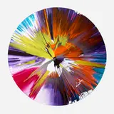 Circle Spin Painting by Damien Hirst, 2009, acrylic on paper, sold Sep 2022