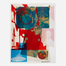 Quarry Local One by Robert Rauschenberg, 1968, offset color lithograph, sold Sep 2022