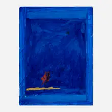 Icaros by Adja Yunkers, 1983, oil on canvas board, sold Sep 2022