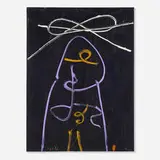 Homage to R.M. by Emerson Woelffer, 1992, acrylic on canvas, sold Sep 2022