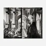 Abelardo Morell, Two Paintings Sharing an Archway, Gardner Museum (from the Museums and Theatre series), 1998, gelatin silver print
