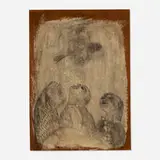 Alton Pickens, Looking, mixed media and charcoal on paper board
