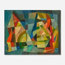 James Daugherty, Untitled, c. 1955, oil on canvas laid to board