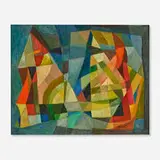 James Daugherty, Untitled, c. 1955, oil on canvas laid to board