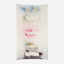 Sam Falls, Untitled (Topanga 5), 2011-12, hand-dyed linen and metal grommets