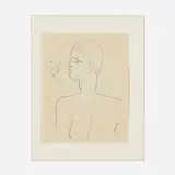 Jean Cocteau, Jeunes gens, c. 1956, graphite on paper