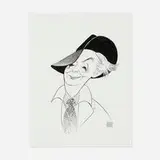 Al Hirschfeld, Quentin Crisp, pen and ink on paper laid to board