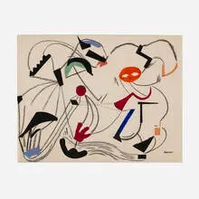 Ramstonev Cooperative, Figures in Motion, collage and charcoal on paper