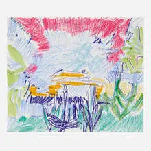 Jamaica by Vaclav Vytlacil, 1962, pastel and watercolor on paper, sold Sep 2022