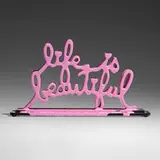 Thierry Guetta, Life is Beautiful (Dipped Light Pink), 2020, acrylic dipped cast resin
