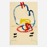 Joseph Amar, Blue Form with Yellow, White and Red