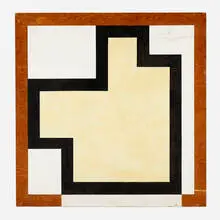 Joseph Amar, Black Borders, 1987, oil on wood board