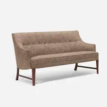 Frits Henningsen, Sofa, c. 1945, upholstery, mahogany