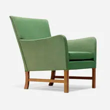 Ole Wanscher, Lounge chair, c. 1950, upholstery, mahogany