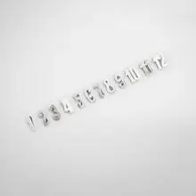 Lutz & Weiss, Glass markers, set of twelve, .835 silver