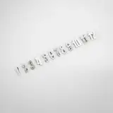Lutz & Weiss, Glass markers, set of twelve, .835 silver