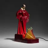 Robj, Mephisto table lamp, c. 1925, glazed stoneware