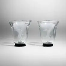 Vicke Lindstrand, Vases with mermaid, pair