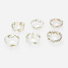Hannah Moore Walton, Finger bowls with aquatic motifs, set of six