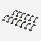 Dankmar Adler and Louis Sullivan, Window sash pulls from the Chicago Stock Exchange Building, set of thirteen, c. 1893, Bower-Barff-finished wrought iron