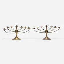 Bruno Paul, Candelabra, pair, brass