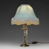 Wmf, Jugendstil figural table lamp, c. 1910, silver-plated brass