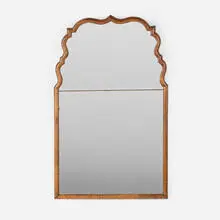 George II, Wall-hanging mirror, walnut, mirrored glass
