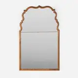 George II, Wall-hanging mirror, walnut, mirrored glass