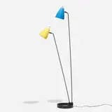 Ben Seibel, floor lamp, 1951, enameled steel, enameled aluminum