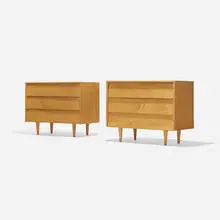 Florence Knoll, cabinets, pair, 1948, birch