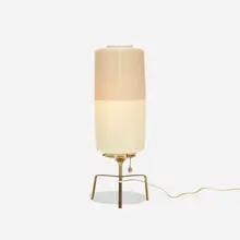Yasha Heifetz, Rotaflex table lamp, c. 1955, brass, molded plastic, lacquered wood