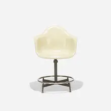 Charles and Ray Eames, Drafting armchair, 1962, molded fiberglass, enameled steel, stainless steel, enameled aluminum, rubber, plastic