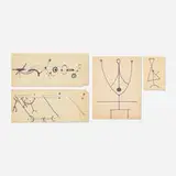 Hugo Weber, Collection of four drawings, 1948, ink on tracing paper