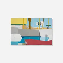 Robert Herrmann, Bank Pool, 1976, oil on canvas