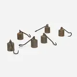 Industrial, scale weights, set of six, c. 1900, steel