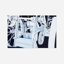 William Steiger, Blue Gears, 2007, oil on linen